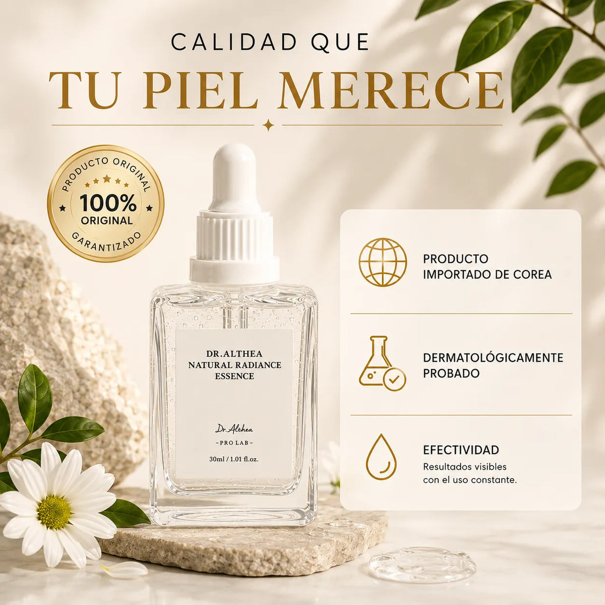 Dr. Althea natural radiance essence - Devuélvele la luminosidad natural a tu piel