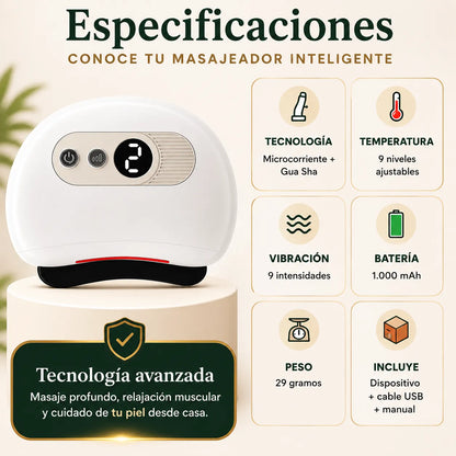Masajeador Gua Sha con Radiofrecuencia facial