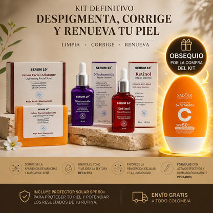 Kit Definitivo Serum 10™ ✨La Rutina diaria que elimina manchas y Renueva tu Piel