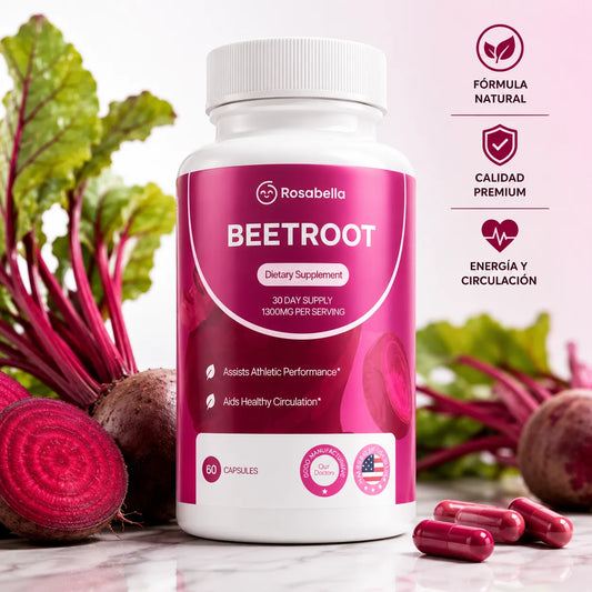 Beetroot Rosabella – Energía, Circulación & Rendimiento (60 cápsulas, 1300mg)