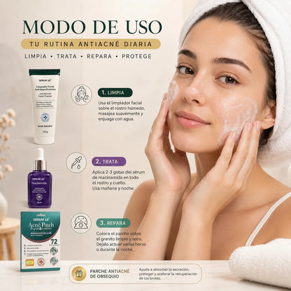 Kit Anti-Acné Serum 10 ⭐ La rutina completa para una piel más limpia, uniforme y libre de imperfecciones.