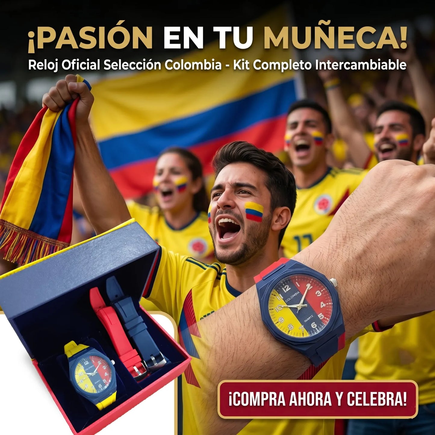 🇨🇴 COLECCIÓN COLOMBIA 2026 El reloj que combina pasión, estilo y orgullo colombiano.